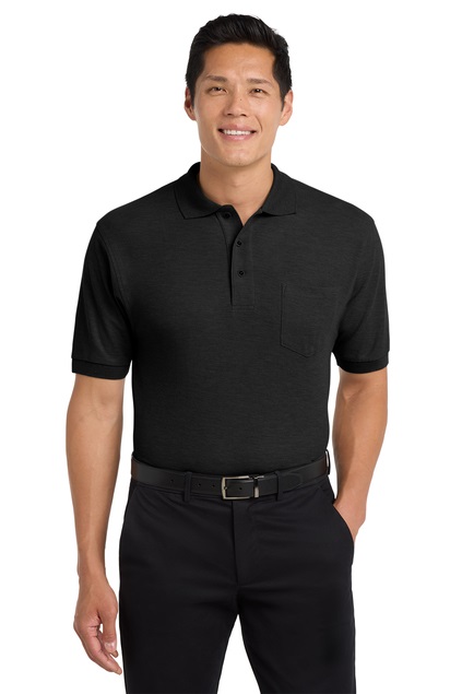 Men's Port Authority Silk Touch Pocket Polo