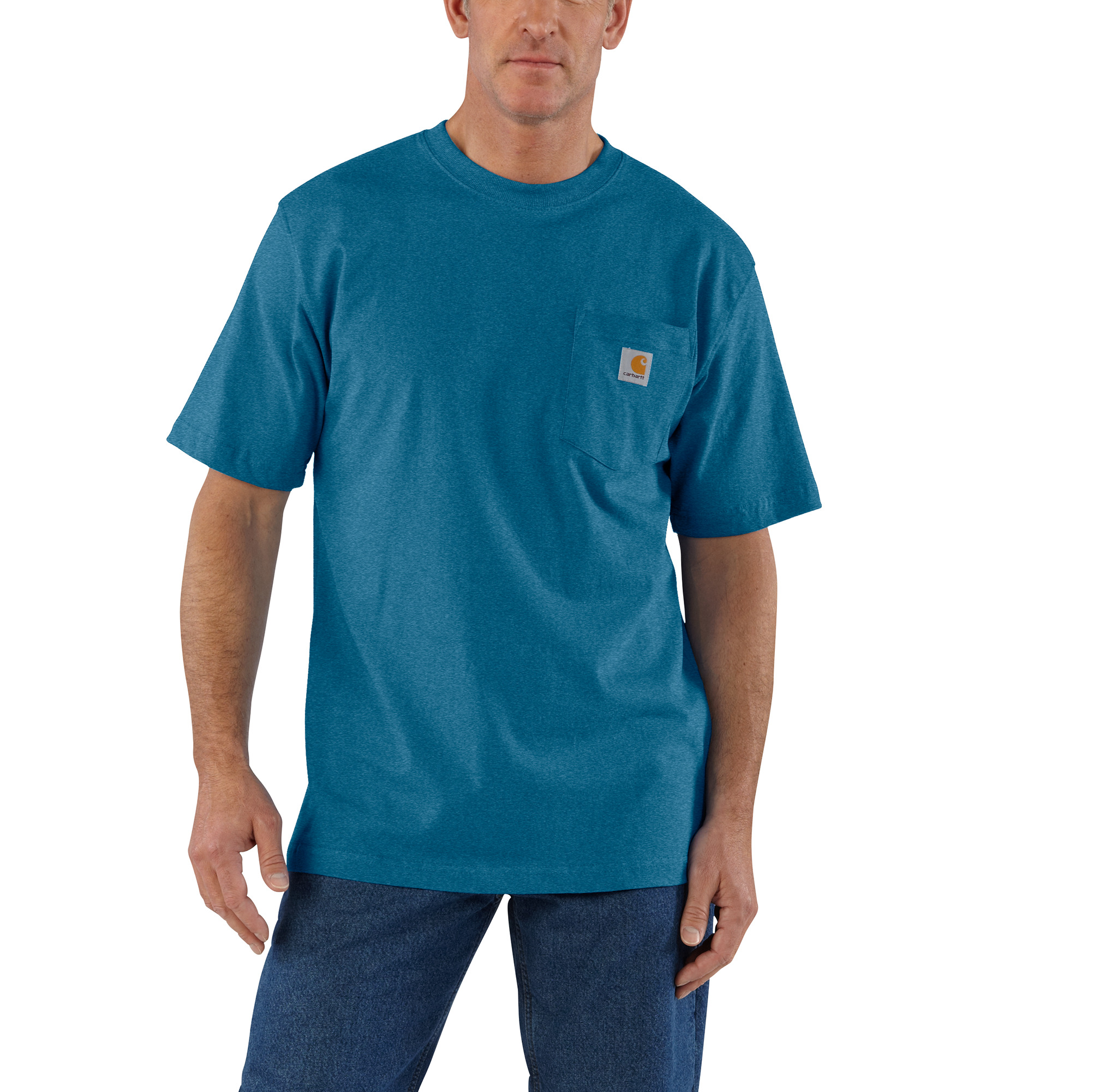 Carhartt Short Sleeve Pocket T-shirt - Deep Lagoon Heather