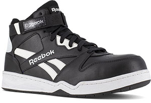 Men's Reebok High Top Work Shoe Black and White
