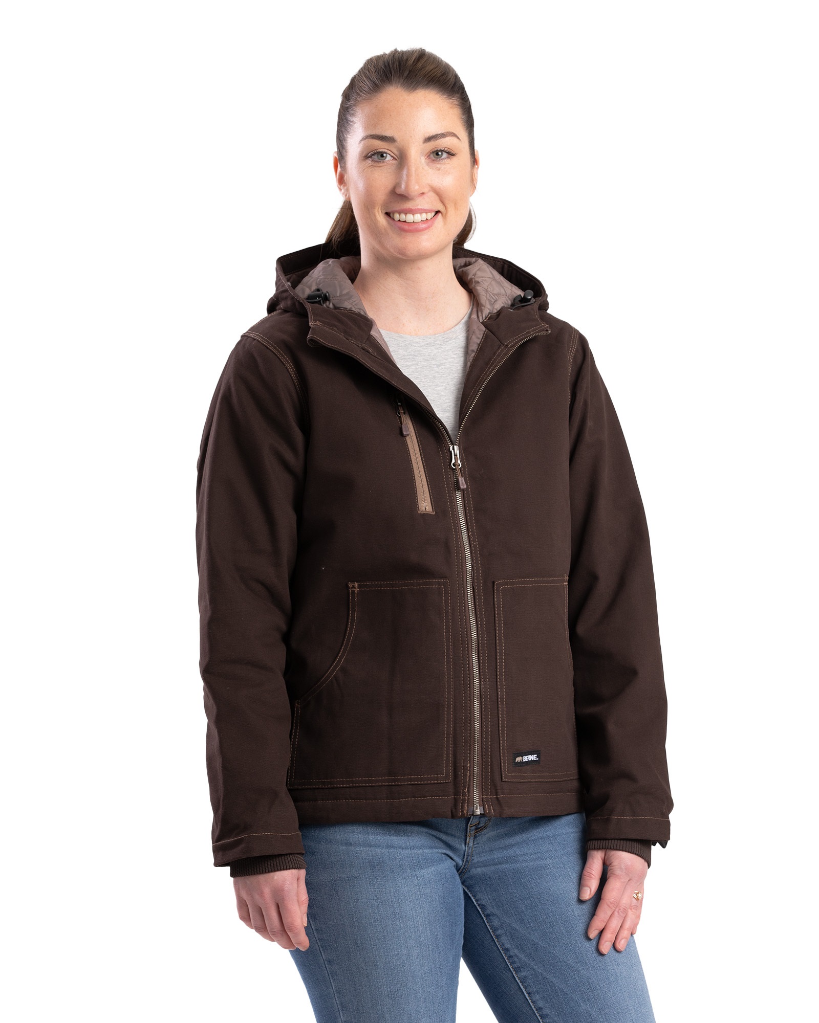 Women's Berne Modern Jacket-Dark Brown