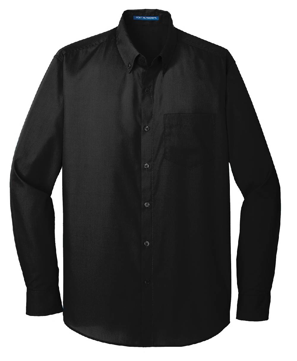 Men's Port Authority Essential Style Long Sleeve Carefree Poplin Shirt